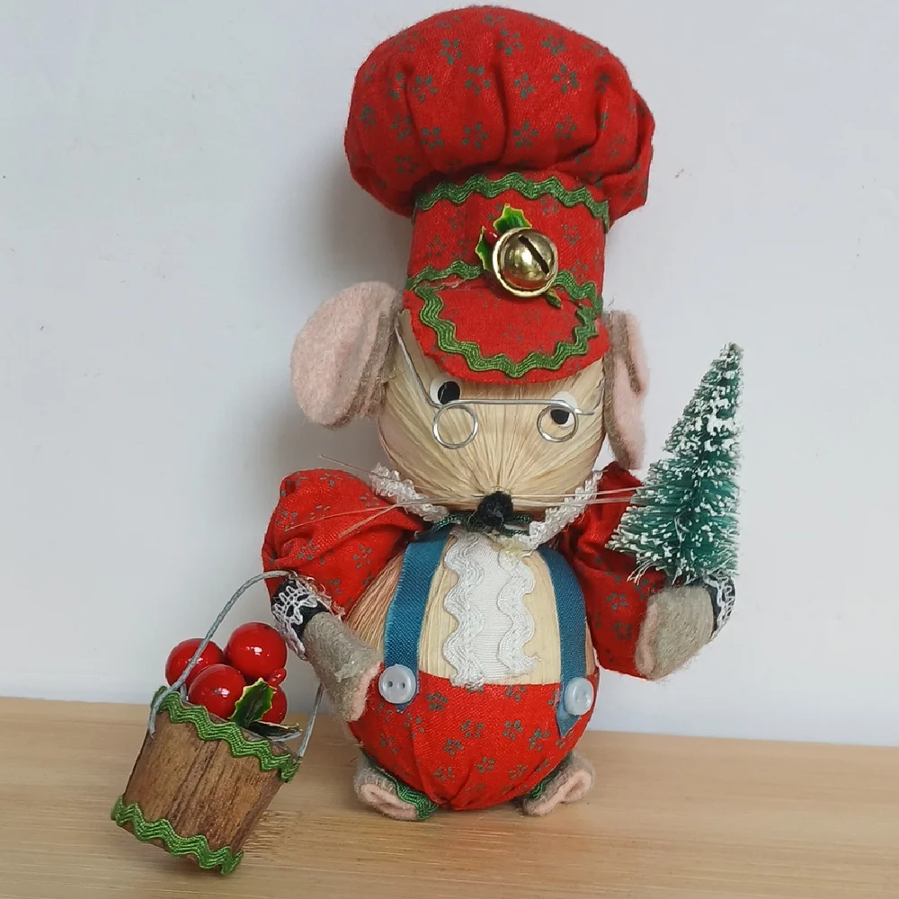 VTG Kurt Adler Chef Corn Husk Mouse Decor 6